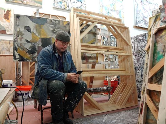 Matthew Dibble in the Studio: Preparing for an exhibition.
