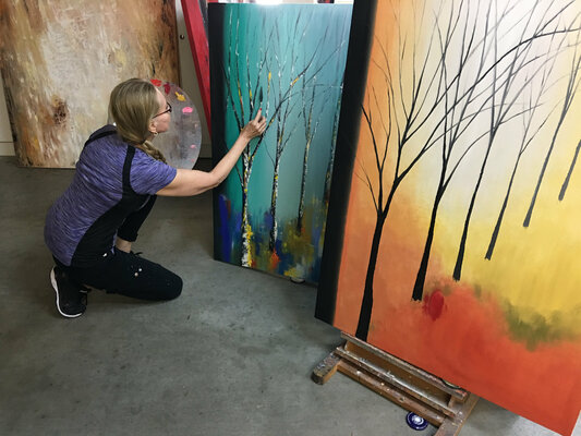 Miroslava Lipovec Friedman in the Studio