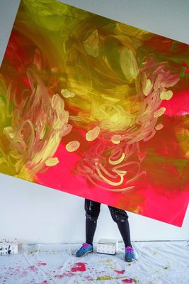 Zsuzsa Klemm in the Studio: Photo by Sebastian Mayer