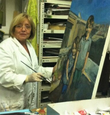 Ellen Fasthuber-Huemer in the Studio