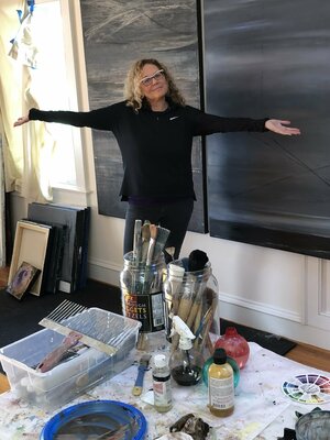 Lynn MacDonald in the Studio