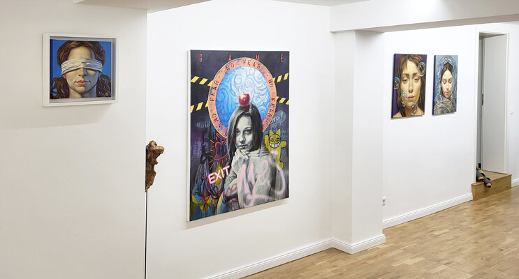 Yaroslav Kurbanov in the Studio: Ausstellung 2023 Leipzig Galerie Moonart