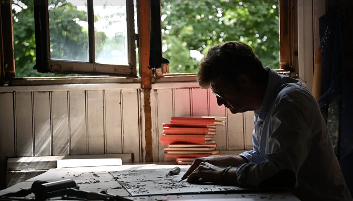 Bertrand De Miollis in the Studio