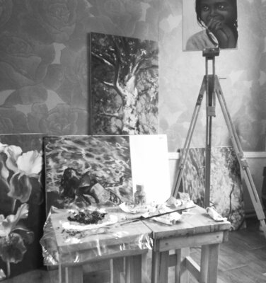 Valeria Radzievska in the Studio