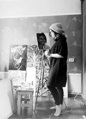 Valeria Radzievska in the Studio
