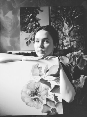 Valeria Radzievska in the Studio