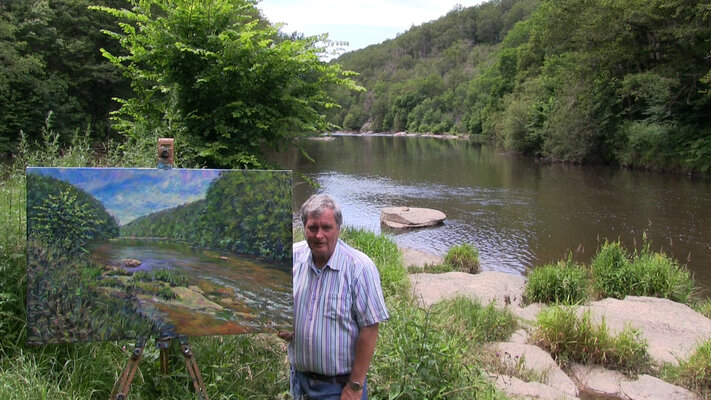 Peter Wood in the Studio: Where Monet himself painted ! Confluence of the Creuse
