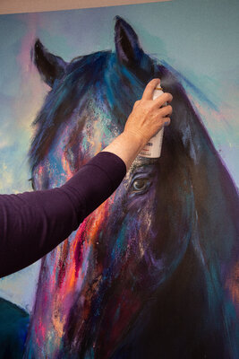 Manuela Rathje in the Studio: Der  Einsatz von Sprühfarben