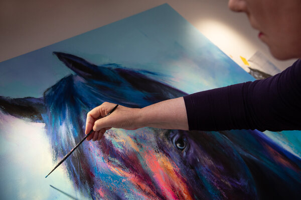 Manuela Rathje in the Studio: bei der Arbeit an ma belle
