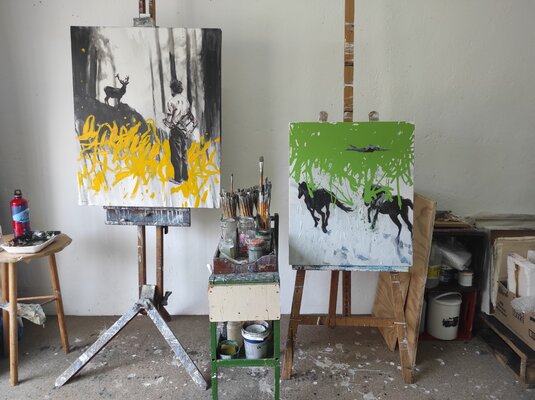 Janna Prinsloo in the Studio