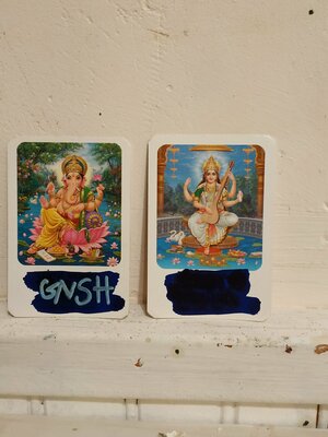 Pierre Ziegler in the Studio: Ganesh et Saraswati