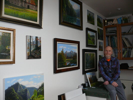 Emil Mlynárčik in the Studio