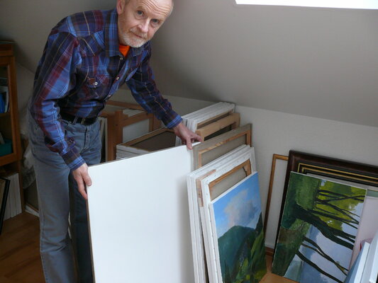 Emil Mlynárčik in the Studio