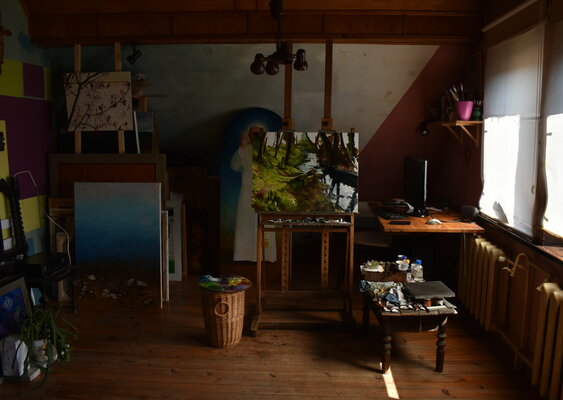 Adam Faglio in the Studio