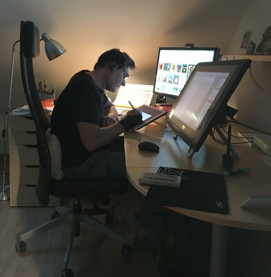 Marcos Carrasco in the Studio