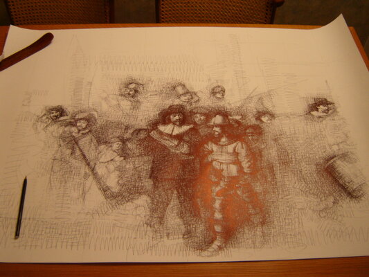 Marco Ortolan in the Studio: Dibujando con Biro ...Proceso