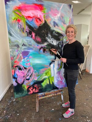 Anjuta Schneider in the Studio