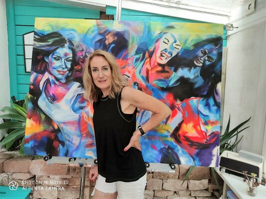 Anjuta Schneider in the Studio