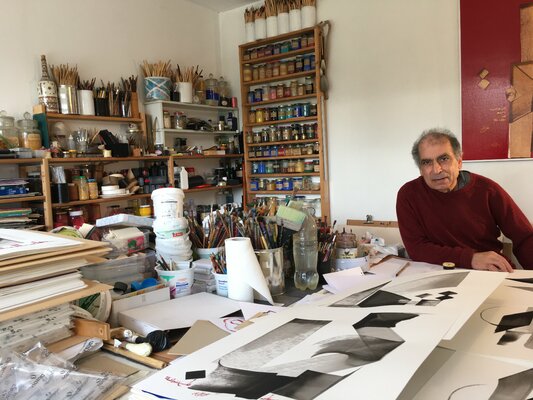 Hassan Massoudy in the Studio