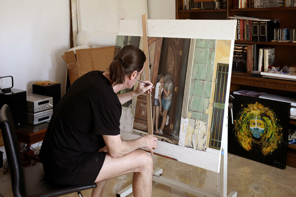 Edmundo Sanz-Gadea in the Studio: Trabajando en mi estudio