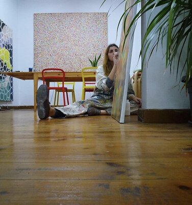 Eleni Pratsi in the Studio