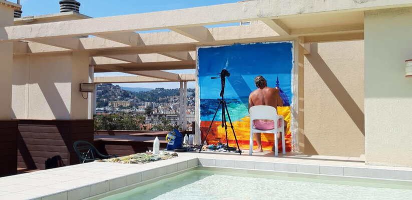 Arturo Prins in the Studio: My studio in Niza, Promenade des Anglois
