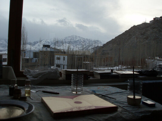 Arturo Prins in the Studio: Leh, Kashmir, Indian Himalaya