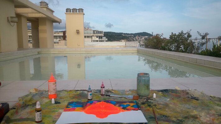 Arturo Prins in the Studio: My studio in Niza, Promenade des Anglois