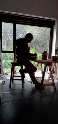 Pin Vega in the Studio: Trabajando en mi estudio interior de de la sierra de Madrid