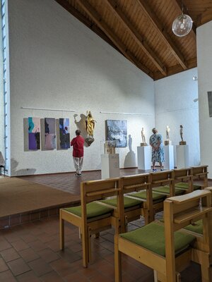 Josef Thalhofer in the Studio: Kunst in der KIrche / Deggedorf / Deutschland