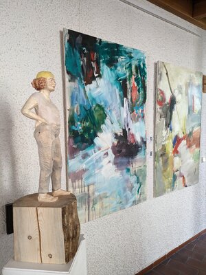 Josef Thalhofer in the Studio: Kunst in der KIrche / Deggedorf / Deutschland