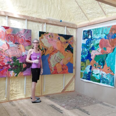 Cindy Bernier in the Studio