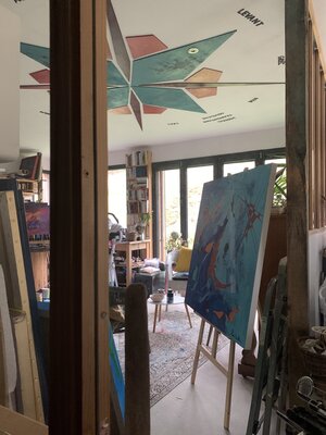 Alain Bulle in the Studio: L'atelier est sous la rose des vents...pour que souffle le vent de la chance...