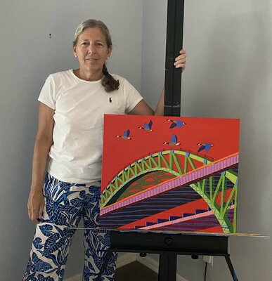 Sue Graef in the Studio