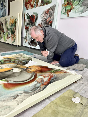 Fintan Whelan in the Studio: Layering process with a number of refinements still ahead...
