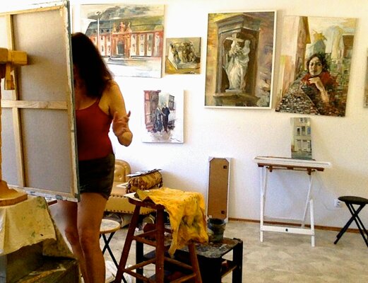 Nataliy Schenkmann in the Studio
