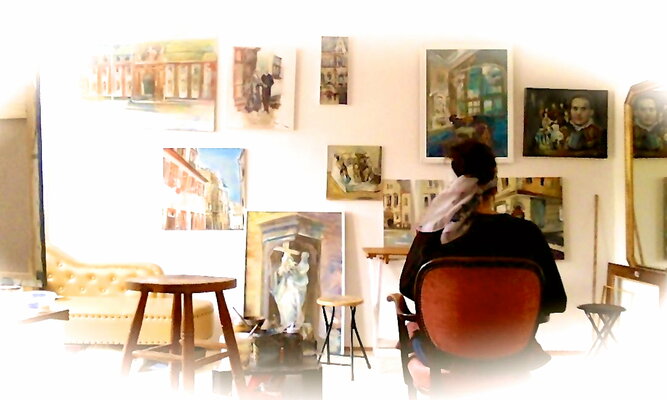 Nataliy Schenkmann in the Studio