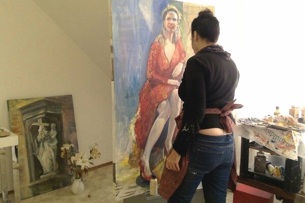 Nataliy Schenkmann in the Studio