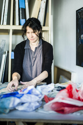 Katja Gramann in the Studio