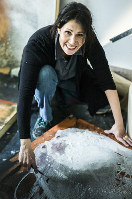 Katja Gramann in the Studio