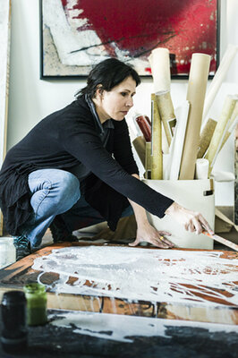 Katja Gramann in the Studio