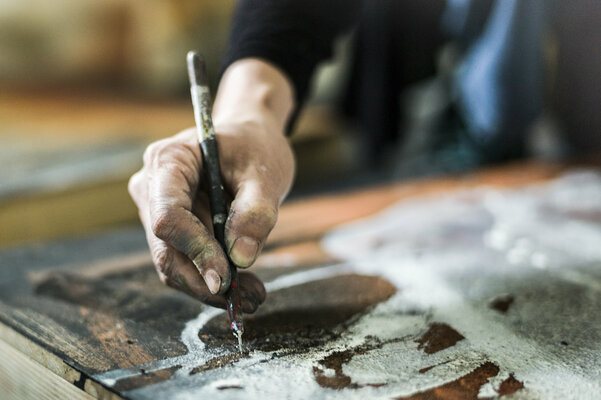 Katja Gramann in the Studio
