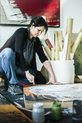 Katja Gramann in the Studio