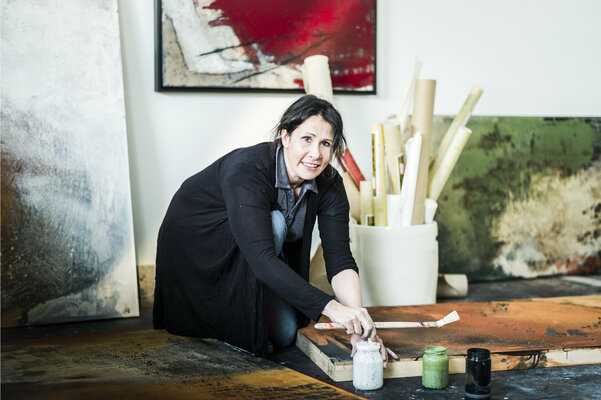 Katja Gramann in the Studio