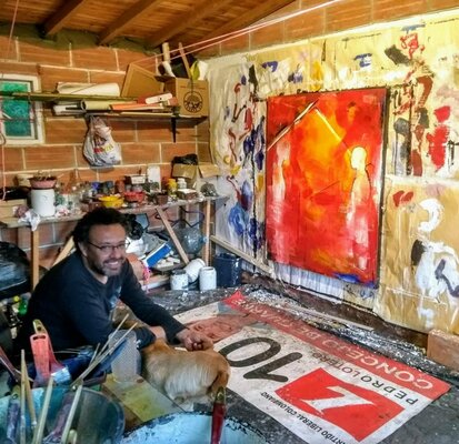 Alejandro Naranjo in the Studio