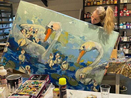 Marieke Bekke in the Studio