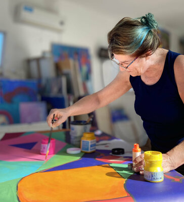 Raquel Sarángello in the Studio: taller