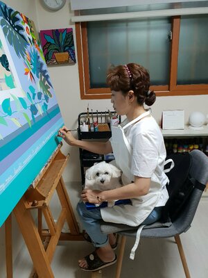 Mia Kim in the Studio