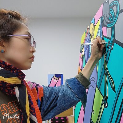 Mia Kim in the Studio