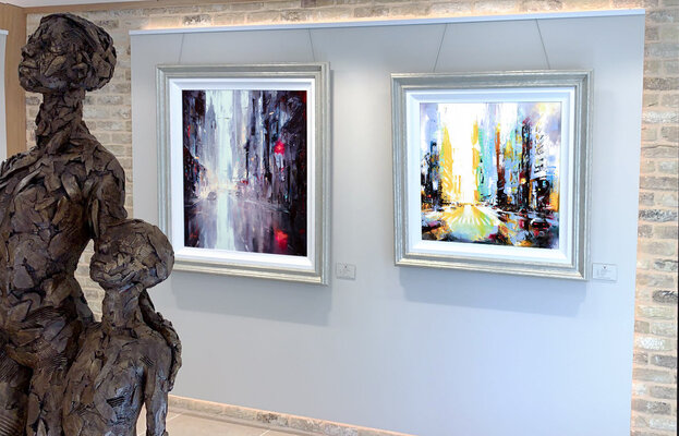 Bozhena Fuchs in the Studio: My pieces currently displaying at Cotswold Contemporary in Cirencester, UK.
